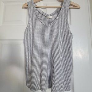 Women's Gray Striped Altar'd State Tank Top •Small•